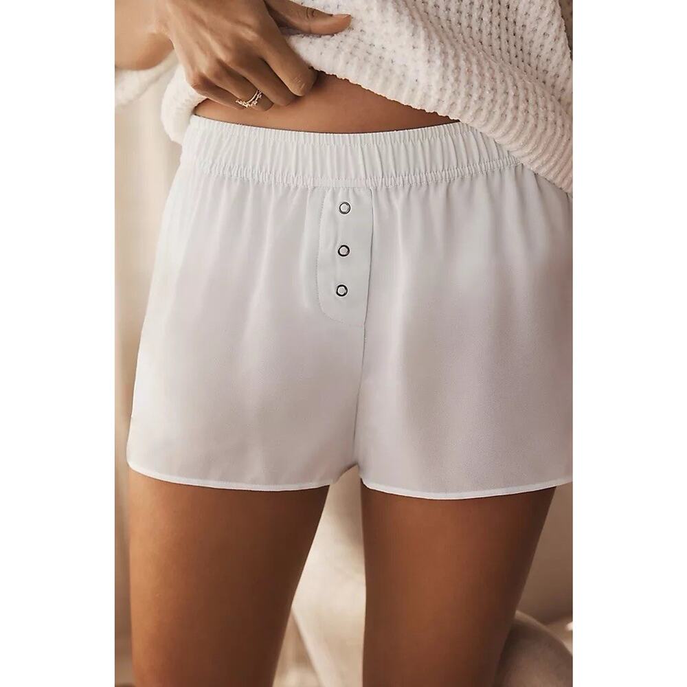 By Anthropologie Mint Sheer Boxer Shorts Size Large Blue Mint‎ Color